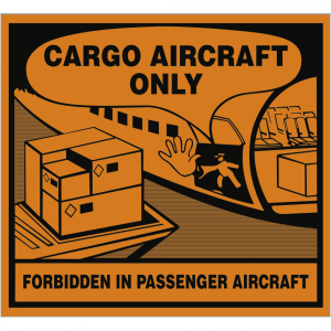 Aufkleber Nur f&uuml;r Frachtflugzeuge (Cargo Aircraft Only), Folie, 120x110 mm