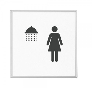 MADRID Silver Line T&uuml;rschild 120,5 mm Piktogramm Dusche Damen