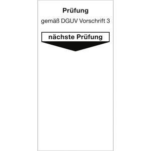 Dreifke&reg; Aufkleber Grundplakette Pr&uuml;fung gem&auml;&szlig; DGUV Vorschrift 3..., Folie, 4...