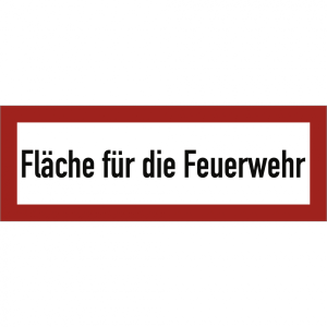 Dreifke&reg; Schild Fl&auml;che f&uuml;r die Feuerwehr, Alu, 594x210 mm