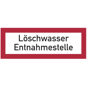 Dreifke&reg; Feuerwehrschild, L&ouml;schwasser Entnahmestelle - DIN 4066 | Alu gepr&auml;gt...