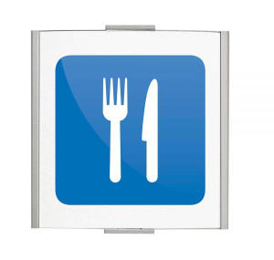 FRANKFURT T&uuml;rschild 120x120mm mit Piktogramm Restaurant