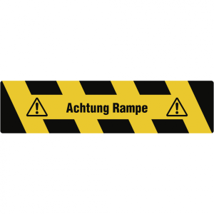 Dreifke&reg; Aufkleber Trittschutz "Achtung Rampe", Alu, selbstklebend, Antirutsc...
