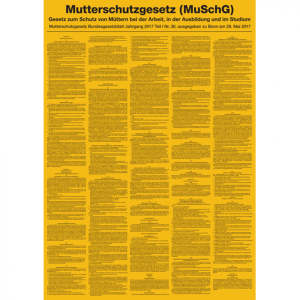 Dreifke&reg; Aushang mutterschutzgesetz (MuSchG) | Alu glatt | 430x610 mm, 1 Stk
