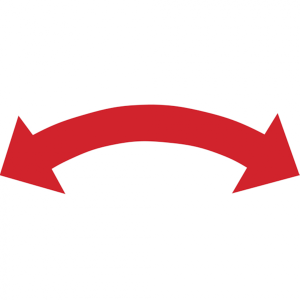 Dreifke&reg; Richtungspfeil, doppelseitig, Rot, Folie - 1 Bund = 100 Stk. | Folie...