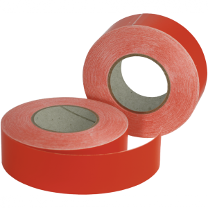 Dreifke&reg; Aufkleber Leuchtband rot fluoreszierend, Folie selbstklebend, 50 mm ...
