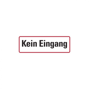 Dreifke&reg; Hinweisschild, Kein Eingang, 120 x 350 mm, Aluminium, Alu gepr&auml;gt 1 ...