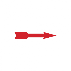 Dreifke&reg; Richtungspfeil, Rot, Folie - 1 Bund = 100 Stk. | Folie selbstklebend...