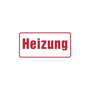 Dreifke&reg; Hinweisschild, Heizung, 100 x 200 mm, Folie selbstklebend 1 Stk.