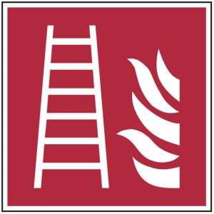 Dreifke&reg; Aufkleber Brandschutzzeichen, Feuerleiter F003 | Folie selbstklebend...
