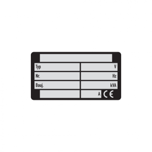 Dreifke&reg; Typenschild, 9 Freifelder mit CE-Kennzeichen - Bund = 25 Stk. | Alu ...