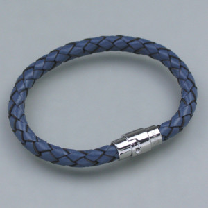 blaues Leder-Armband