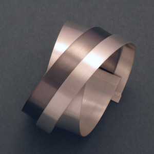 Armreif mehrlagig, geschwärzt - Silber - schwarz - elegant