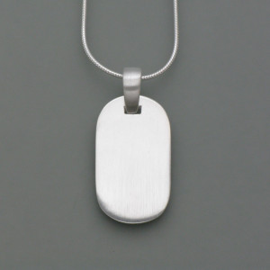 Rechteckiger Gravuranhänger, klein - Silber