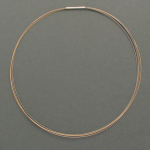 Edelstahlreif bicolor, 5-fach Länge 42 cm - Silber - gold - matt