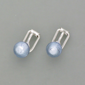 Ohrclips Muranoglas blau - Murano-Glas - dezent