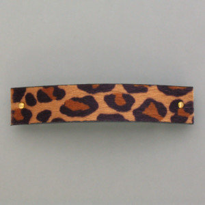 Haarspange Leopard - Neusilber - braun - elegant