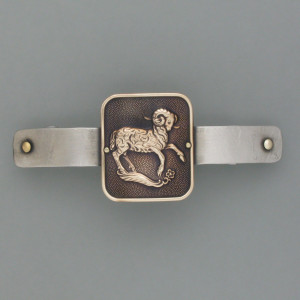Haarspange Sternzeichen Widder - Messing - gold - aktuell