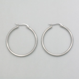 Kleine Creolen Silber-Look - Edelstahl - aktuell