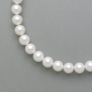 Edles Perlen-Collier - weiße Zuchtperle - vergoldetes Silber - weiss