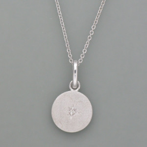Kette Nordstern, Silber - Brillant - vergoldetes Silber - edel - matt