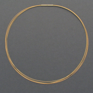Edelstahlreif, 5-fach, vergoldet Länge 42 cm