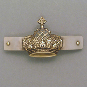 Haarspange Vintage Krone - Neusilber - gold - jugendlich - geschwärzt