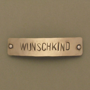 Haarspange "Wunschkind" - Neusilber - jugendlich - matt