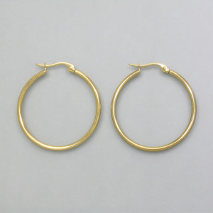 Kleine Creolen Gold-Look - Edelstahl - aktuell