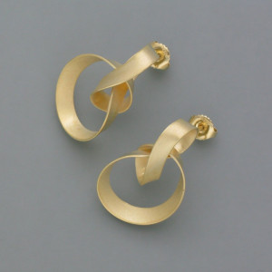 Tagliatelle Ohrstecker vergoldet - goldplattiertes Silber - aktuell