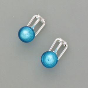 Ohrclips Muranoglas türkis - Murano-Glas - dezent