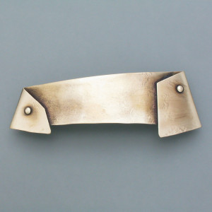 Gefaltete Haarspange goldfarben - Messing - robust