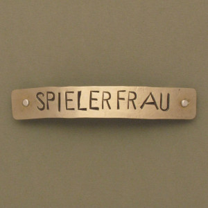 Haarspange "Spielerfrau" - Neusilber - jugendlich - matt