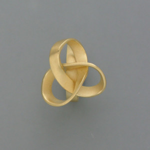 Tagliatelle Ring vergoldet