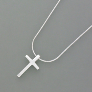 Anhänger Kreuz Silber - zeitlos - matt