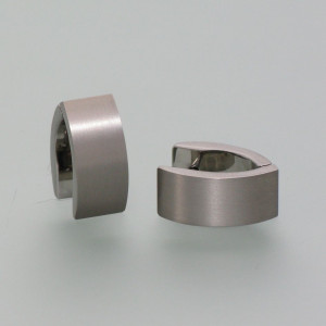 Titan-Creolen Navette - silber - aktuell - matt
