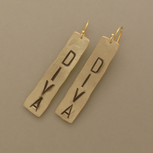 Ohrhänger "Diva" - Messing - gold - aktuell