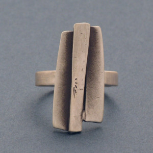 Ring Barbara, geschwärzt - Silber - ausgewogen - matt