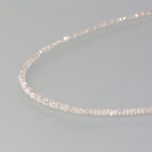 Weiße Diamantkette, zart - Brillant - Gold - weiss - edel - matt