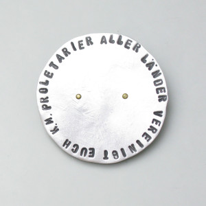 Brosche Karl Marx - Neusilber