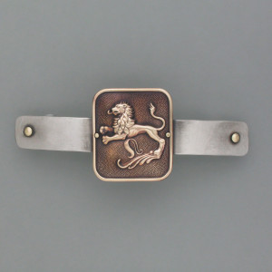 Haarspange Sternzeichen Löwe - Messing - gold - aktuell - geschwärzt