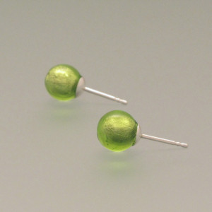 Ohrstecker Muranoglas hellgrün - Murano-Glas - dezent