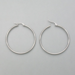 Große Creolen Silber-Look - Edelstahl - aktuell
