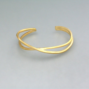 Armreif aus vergoldetem Messing - goldplattiertes Silber - elegant