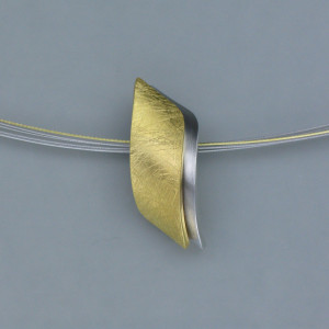 Anhänger « Wave », bicolor aus Edelstahl