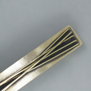 Haarspange Drahtgeflecht goldfarben, geschwärzt - Messing - aktuell