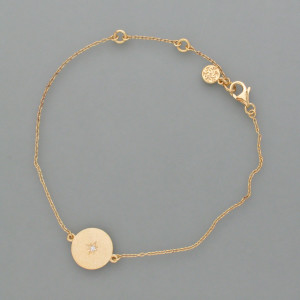 Armband Nordstern, goldplattiert - Brillant - vergoldetes Silber
