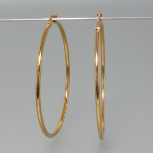 Extra-große Creolen im Gold-Look - Edelstahl - elegant