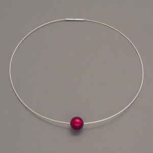 Kette mit Muranoglas-Kugel, rot - Murano-Glas - ausgewogen