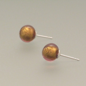 Ohrstecker Muranoglas hellbraun - Murano-Glas - dezent